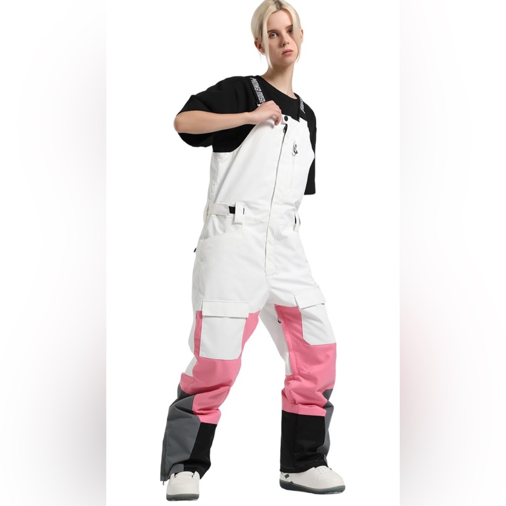 HIEEKDER
Women's Ski Bib Snow Pants Bib Overalls Outdoor Snowsuit snowboard bib
